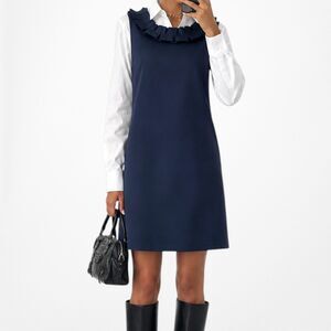 Vintage Y2K 90s Blue Shift Sheath Mini Cocktail Party Preppy Dress Size 6P/M